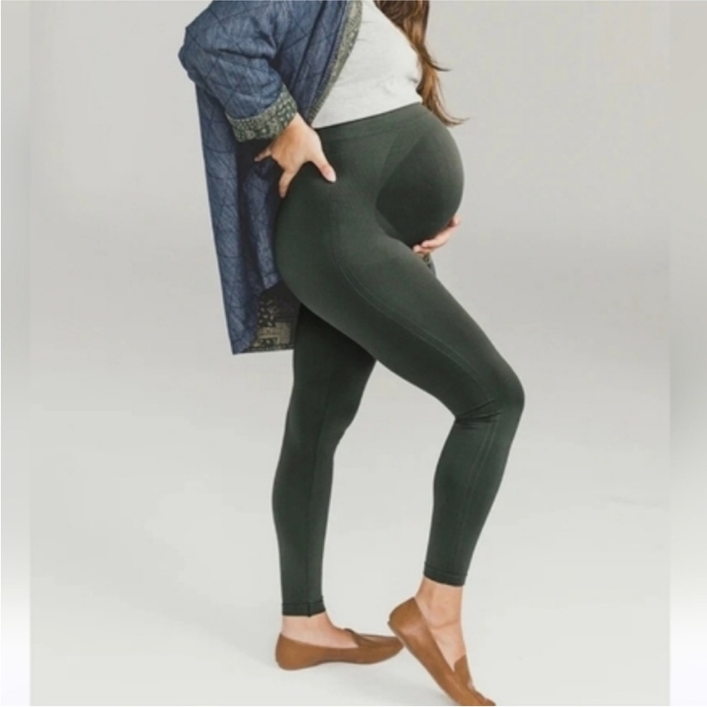 Blanqi everyday. green maternity leggings size XL
